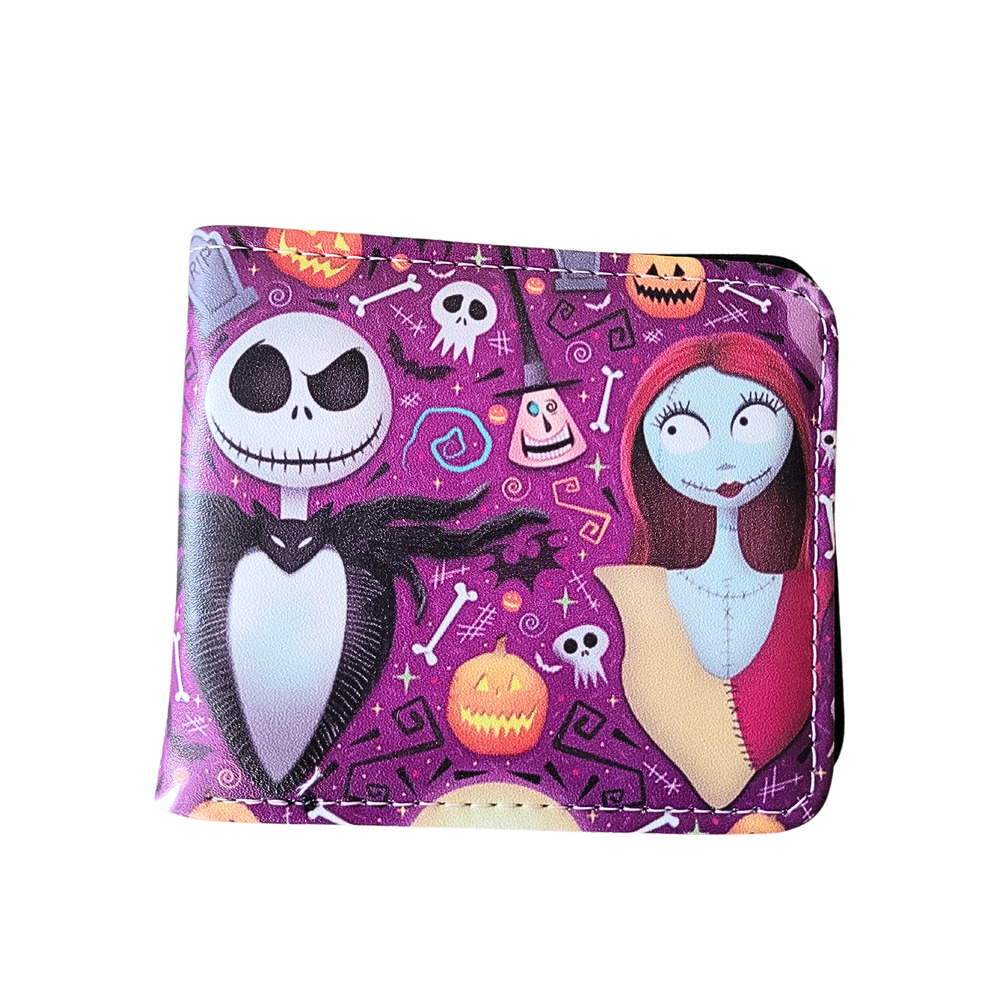 Top Disney Nightmare Before Christmas Jack One Size Leather Purse Purple Wallet